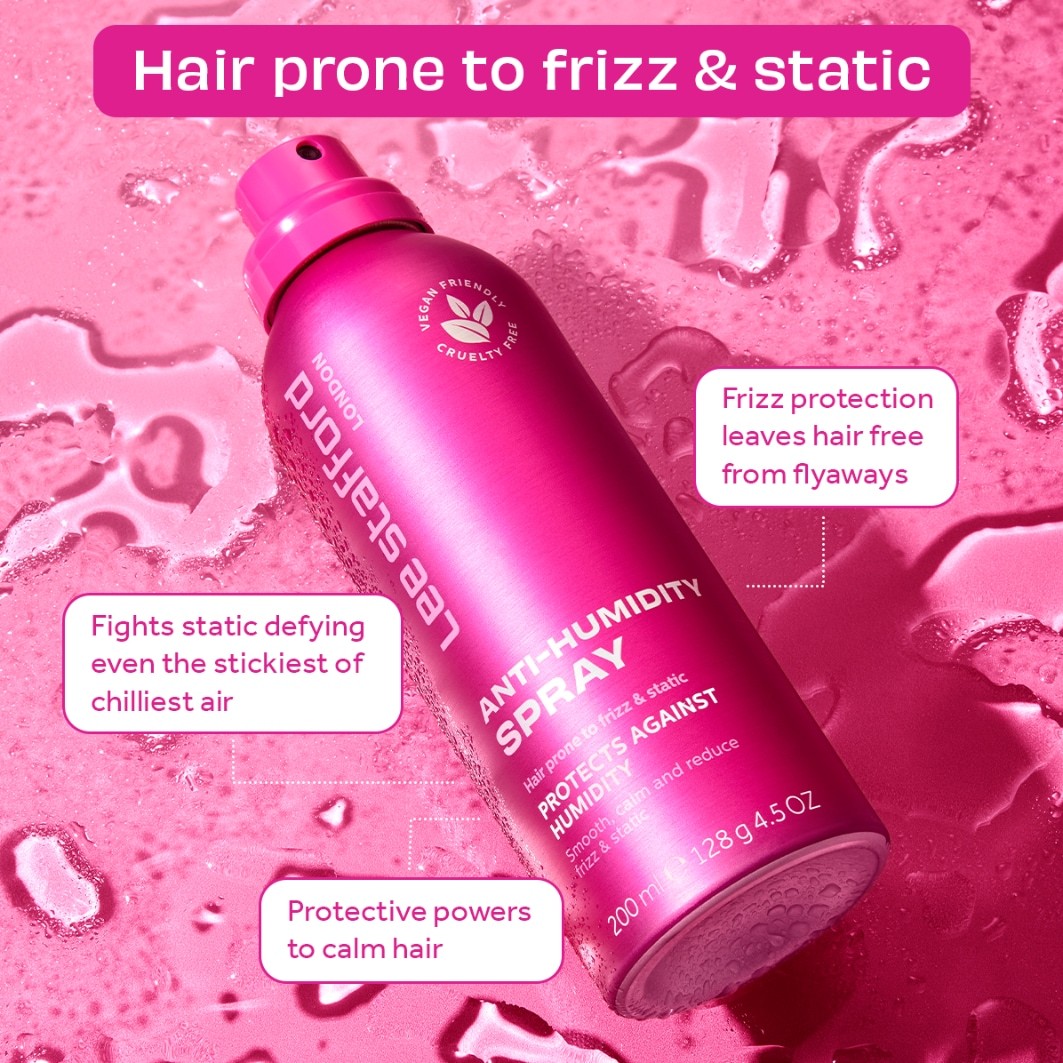 Razvlažilec zraka v laku za lase Lee Stafford – 200 ml
