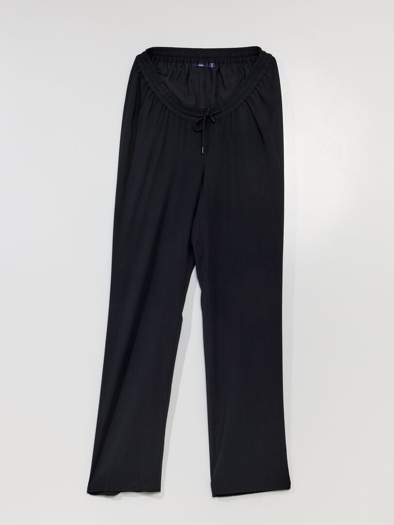 So Easy Broek met hoge taille en wijde pijpen - Zwart