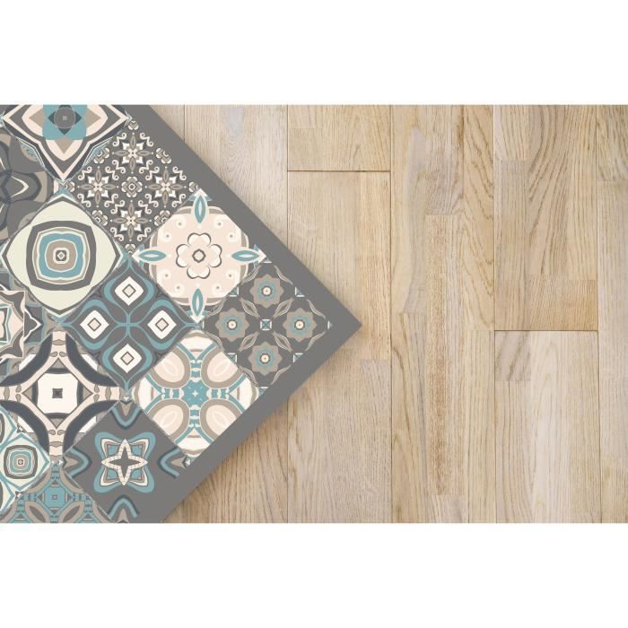 Alfombra de vinilo Panorama Cemento Azulejos 100x140 cm - Alfombra para cocina, oficina y sala de estar en PVC