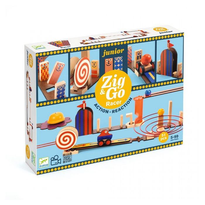 Jeu de construction - DJECO - Zig & Go Junior : Racer - Mixte - Multicolore - Bois