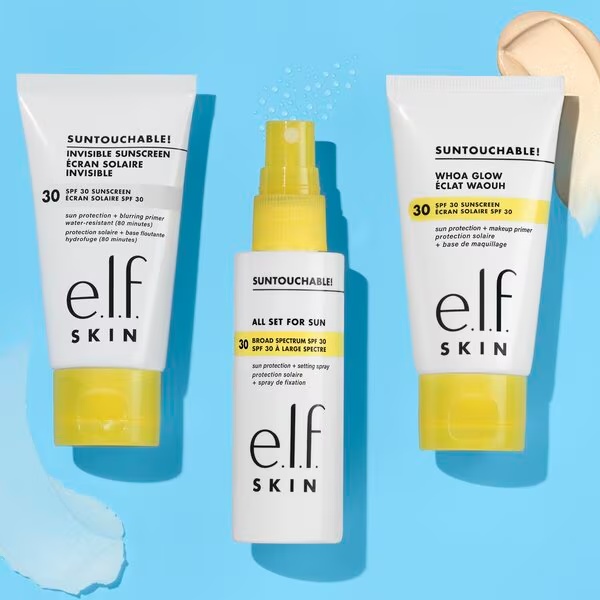 elf Skin Suntouchable All Set For Sun SPF30 fiksējošais sprejs 60ml