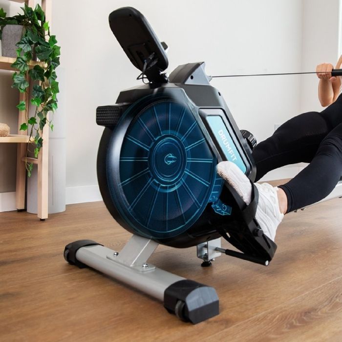 Máquina de remo plegable Cecotec DrumFit Rower 5500 Regatta. Sistema de resistencia magnética y diferentes niveles de intensidad.