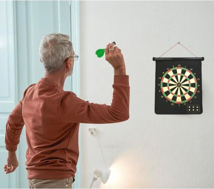 Jeu de Flechette-Jeux Flechette-Cible Nerf-Magnétique Cible Flechette Ø38cm-Sécurisé pour Enfants et Adultes Jeu de Fléchettes