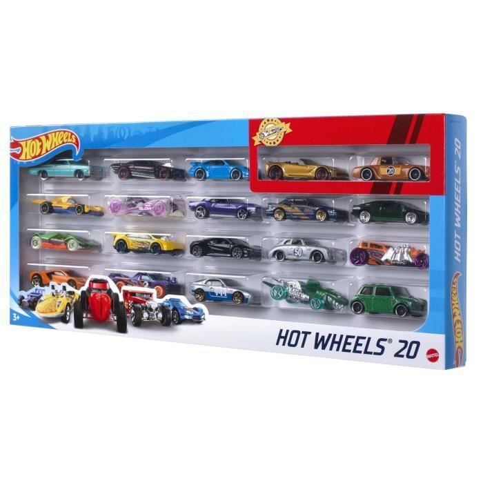 Hot Wheels - Set van 20 voertuigen - Speelgoedauto's - Leeftijd 3+ H7045