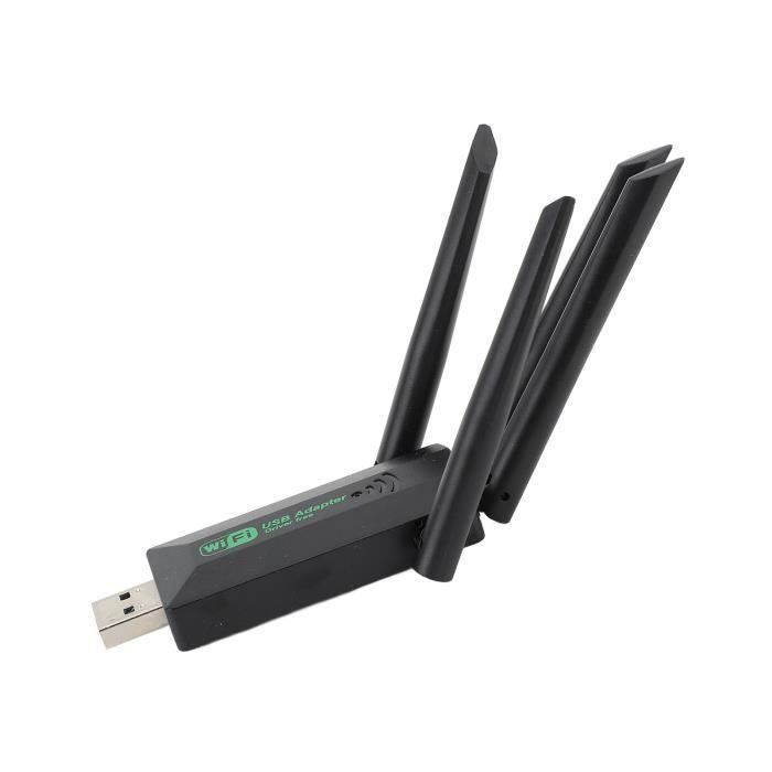 Adaptador WiFi USB - SALUTUYA - 1200 Mbps - Doble banda 2.4G/5G - 4 antenas - USB 3.0
