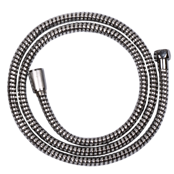 Wąż prysznicowy Invena Superflex, 150 cm, czarny chrom, anti
