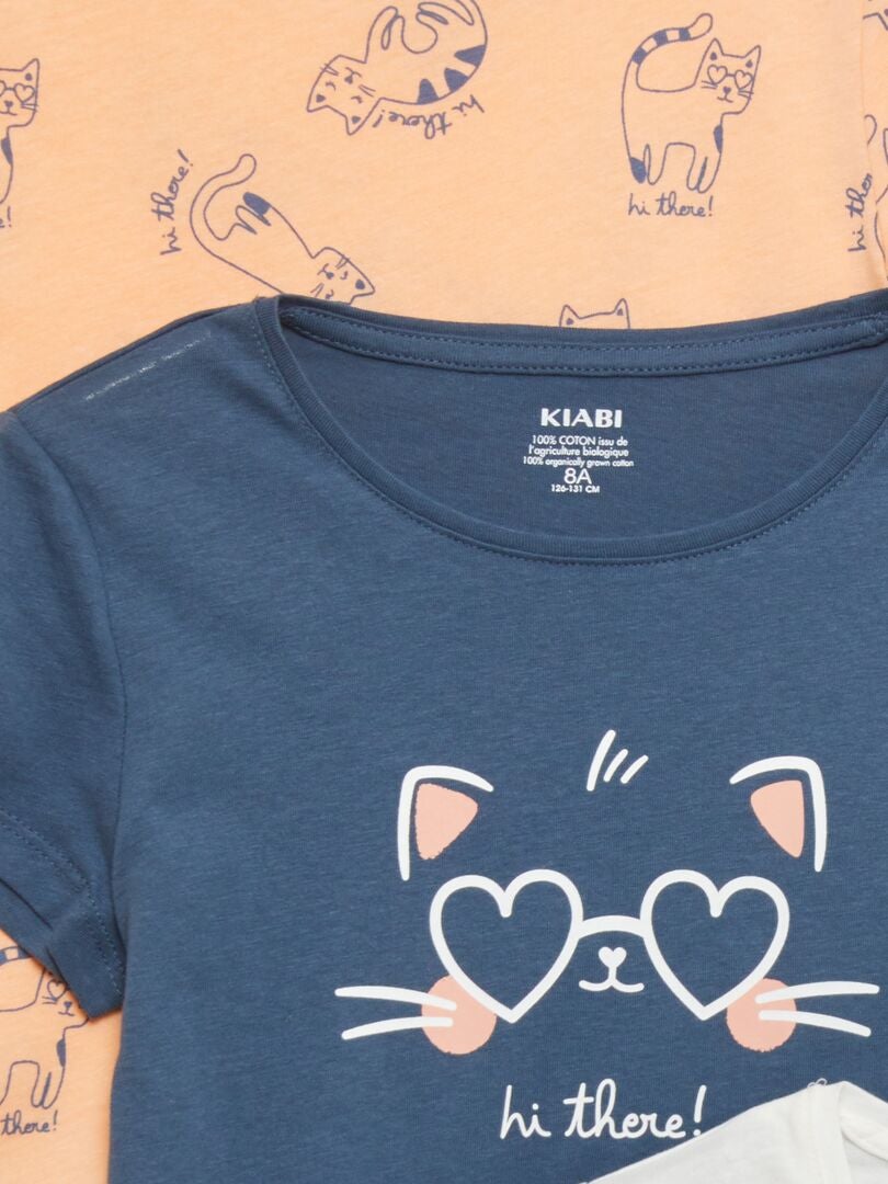 Conjunto de 3 camisetas estampadas - BRANCAS