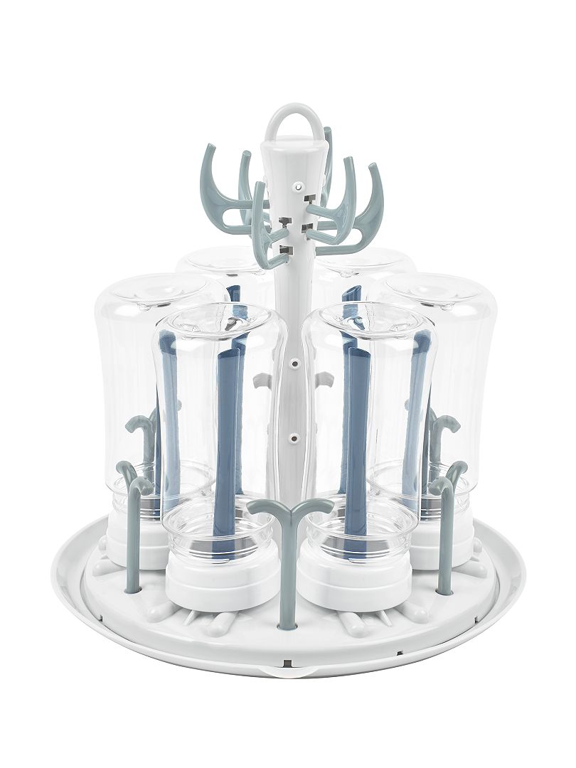 Compacte Baby Moov flessenafdruiprek voor 6 flessen - blauw/rood