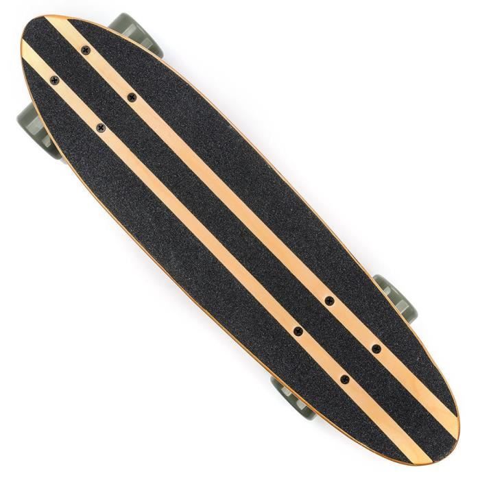 Skateboard Cruiser Mini Vintage en Bois Érable Canadien - METEOR - 57cm