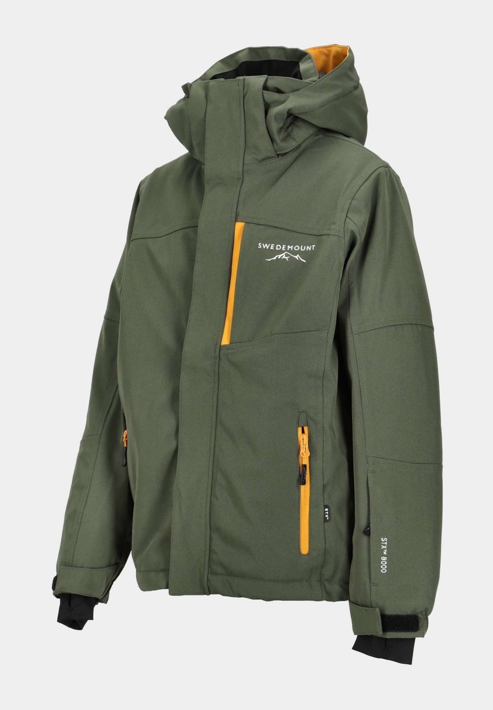 Swedemount ANTON - Snowboardjacke - Dunkeloliv-Senfgelb