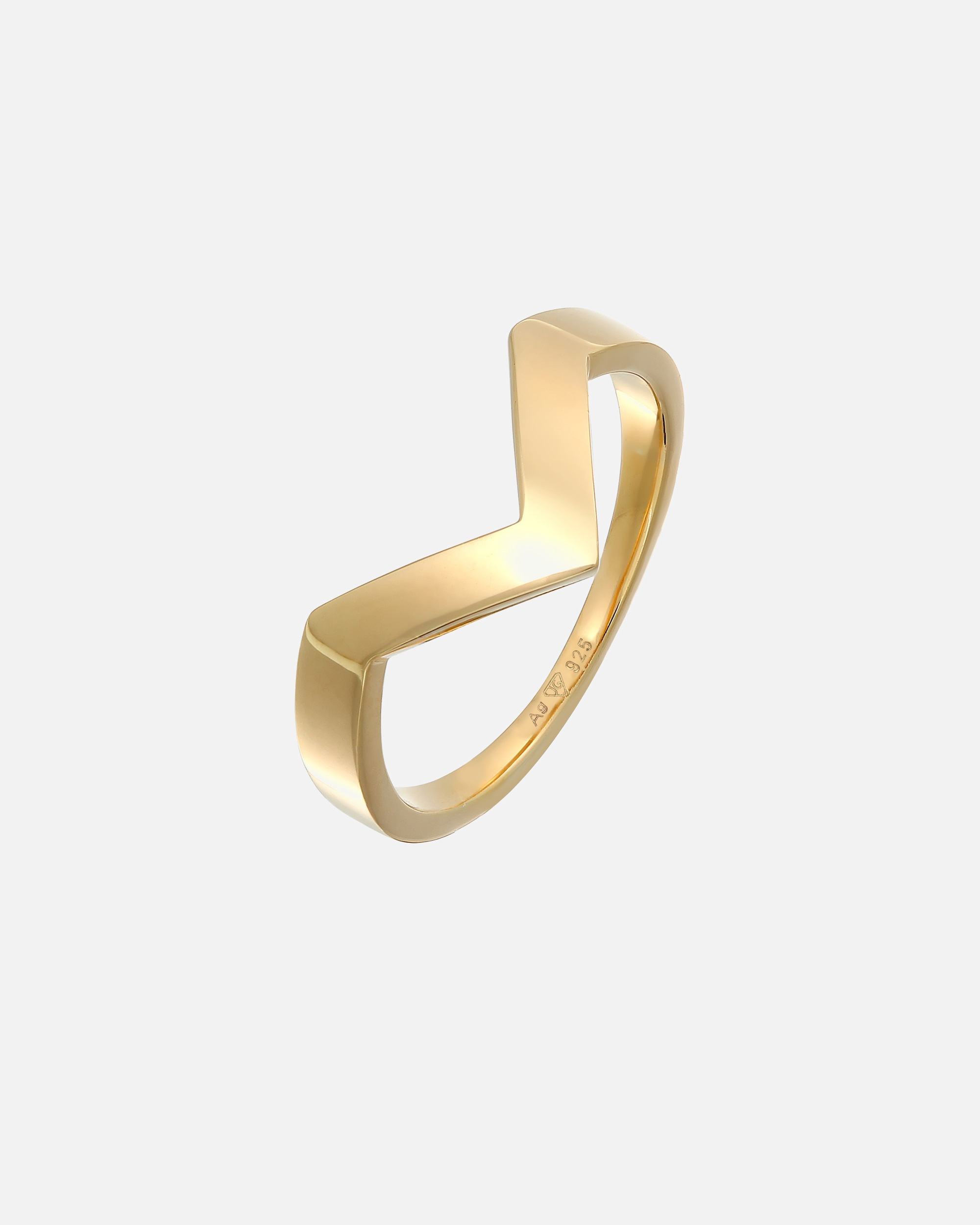 Elli PREMIUM Elli PREMIUM Bague Femmes forme V Géo Basic en argent sterling 925 rhodié