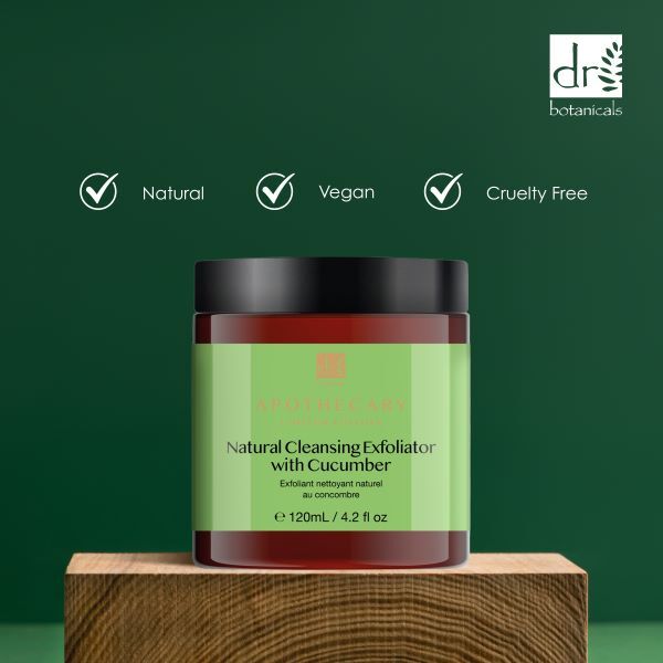 Exfoliante limpiador natural Dr Botanicals con pepino