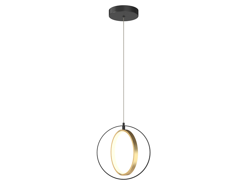 Lampa wisząca Valla LED ze ściemniaczem czarno-złota
