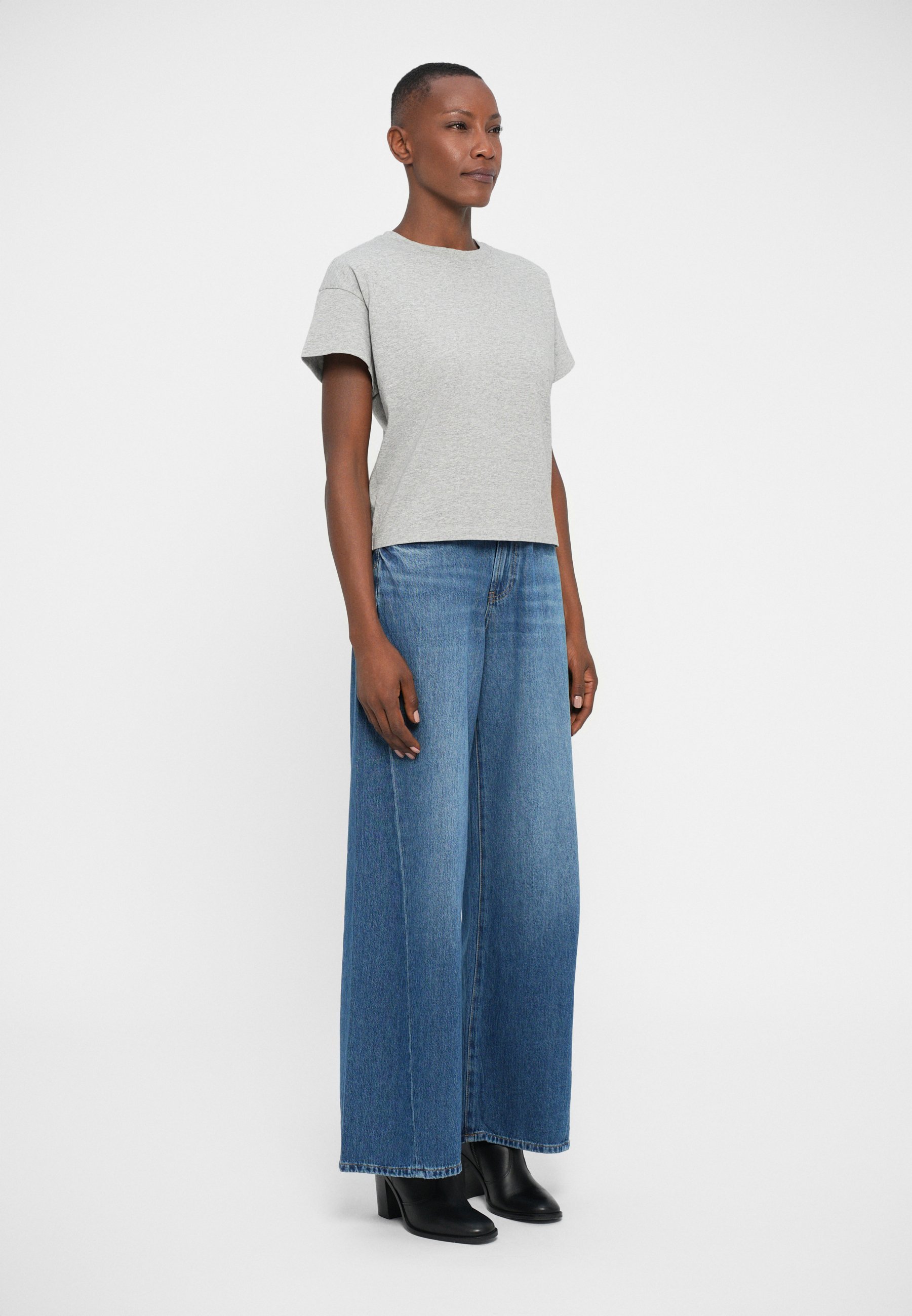 rag & bone KELLY BOXY TEE - T-skjorte - grey