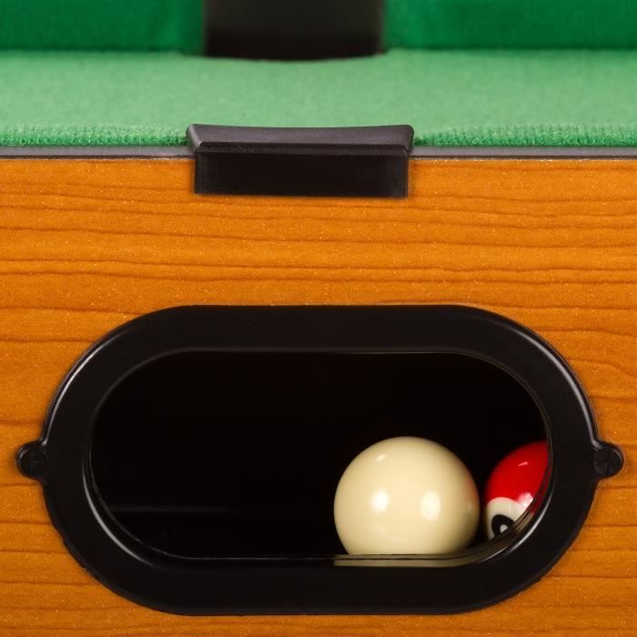 Mini table de billard - MAXSTO - Bois clair - Accessoires inclus
