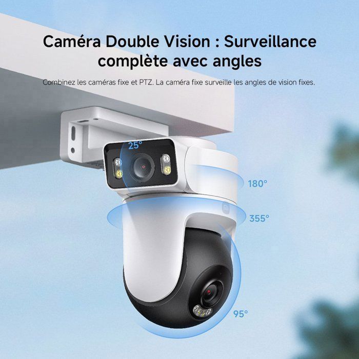 Cámara de vigilancia Xiaomi CW500 con doble lente de 4 MP, visión nocturna a color y resistencia al agua IP66.