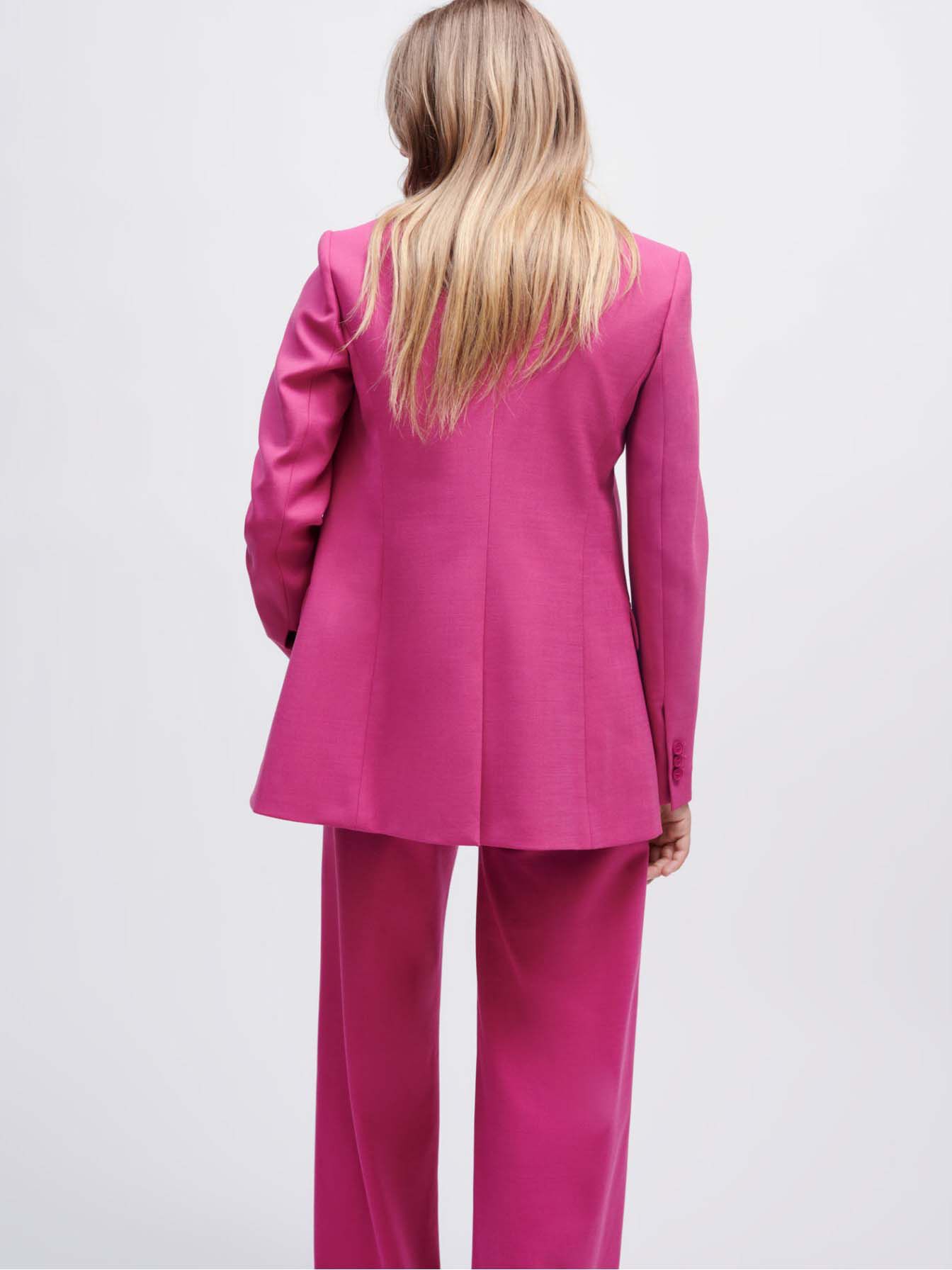 Sacou american elastic cu două rânduri de nasturi - Bois de Rose
