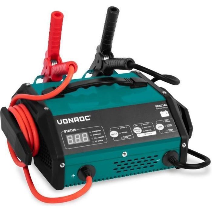 Cargador de baterías con arranque rápido - Máx. 15A - Para baterías de plomo-ácido de 6V y 12V