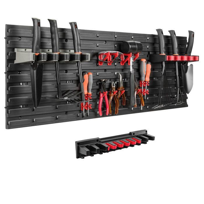 Wandregal – FLASCHE – 115 x 39 cm – Komplettset – Halterungen und Behälter – Kunststoff