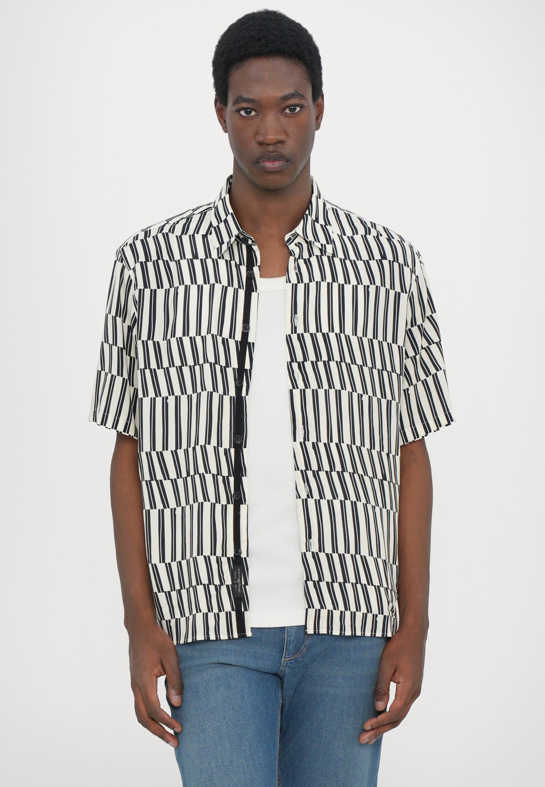 rag & bone DALTON PRINTED SHIRT - Košeľa - biela