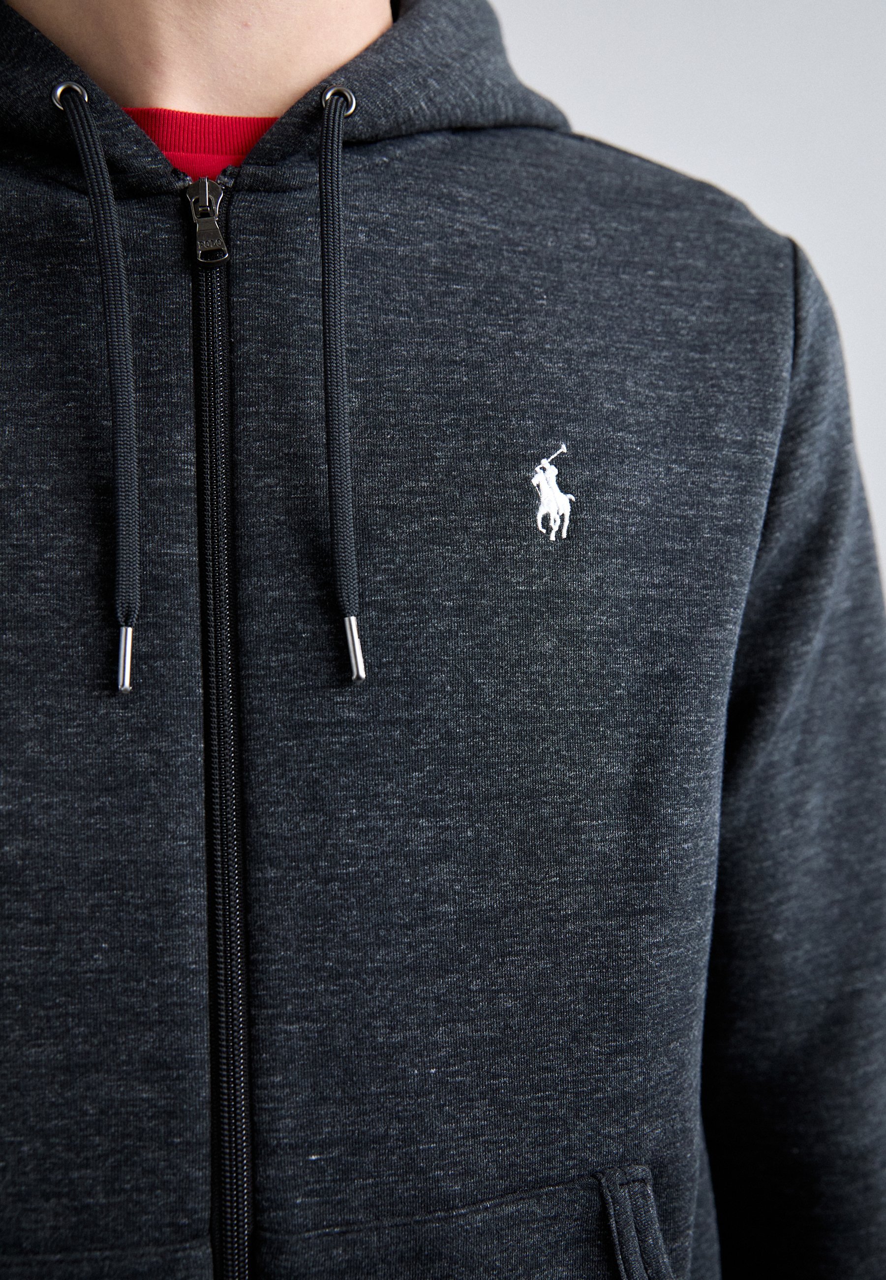 Polo Ralph Lauren hoodie met volledige ritssluiting - Sweatshirt met ritssluiting - zwart gemêleerd