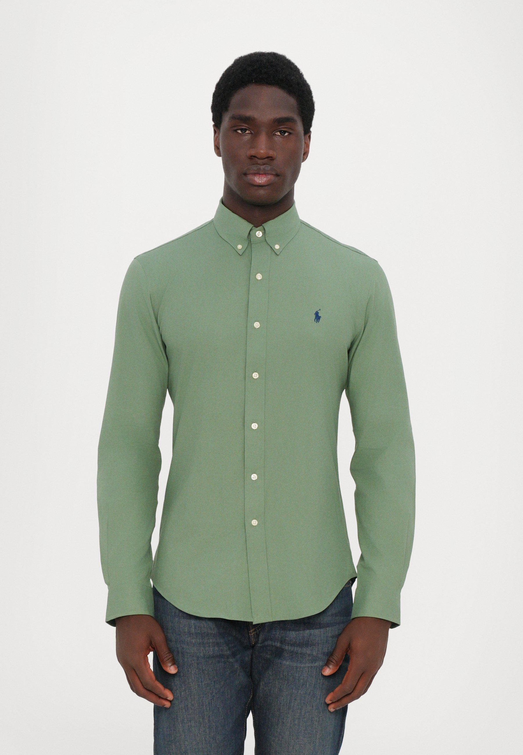 Polo Ralph Lauren Slim Fit Stretch Poplin Shirt - Shirt - fatigue