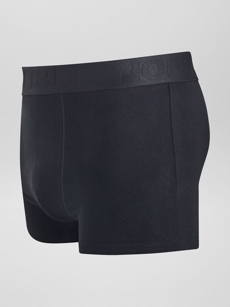 Conjunto de 3 calzoncillos bóxer 'No Publik' - NEGRO