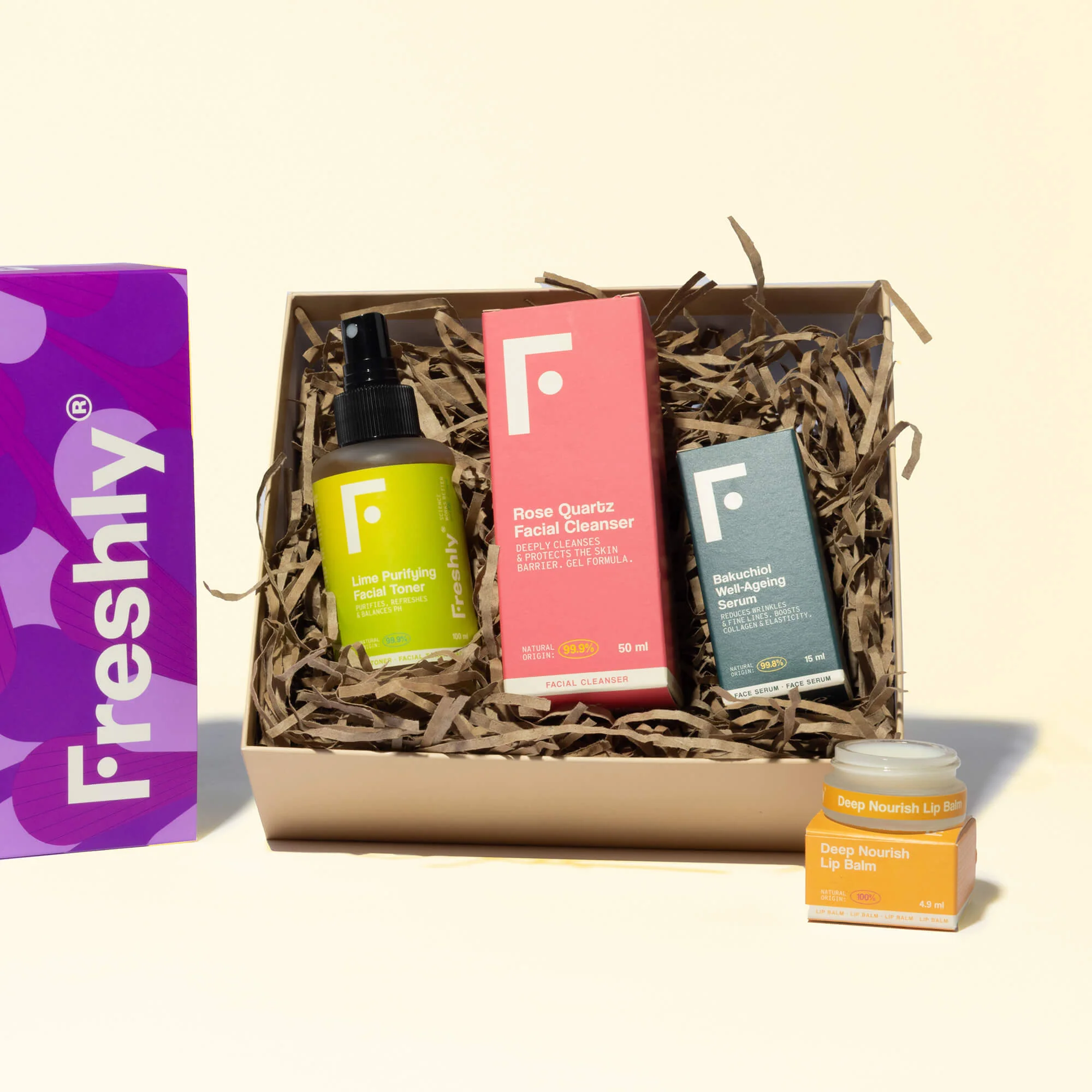 Viso Cofanetto Anti-Ageing Routine - Cofanetto Antirughe, Gel viso antirughe, Tonico viso, Siero viso antirughe