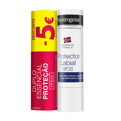 Neutrogena Duo -huulirasvapuikko SPF 20 2 x 4,5 g