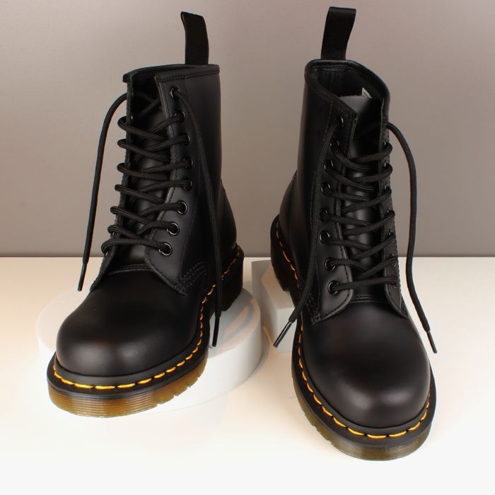 Lacets ronds et épais noirs, 75 cm, Diamètre 4mm, Lacet noir pour chaussures de randonnées, de travail ou de sécurité