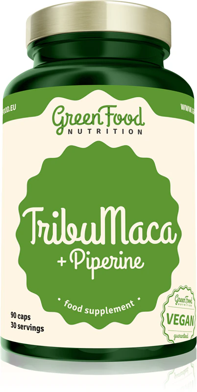 GreenFood Nutrition TribuMaca Nahrungsergänzungsmittel-Kapseln zur Unterstützung einer gesunden Prostata und der Potenz
