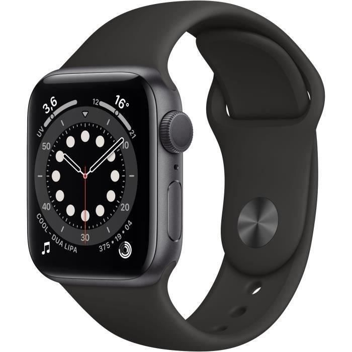 Apple Watch Series 6 GPS - Caja de aluminio gris espacial de 40 mm - Correa negra (2020) - Reacondicionado - Excelente estado
