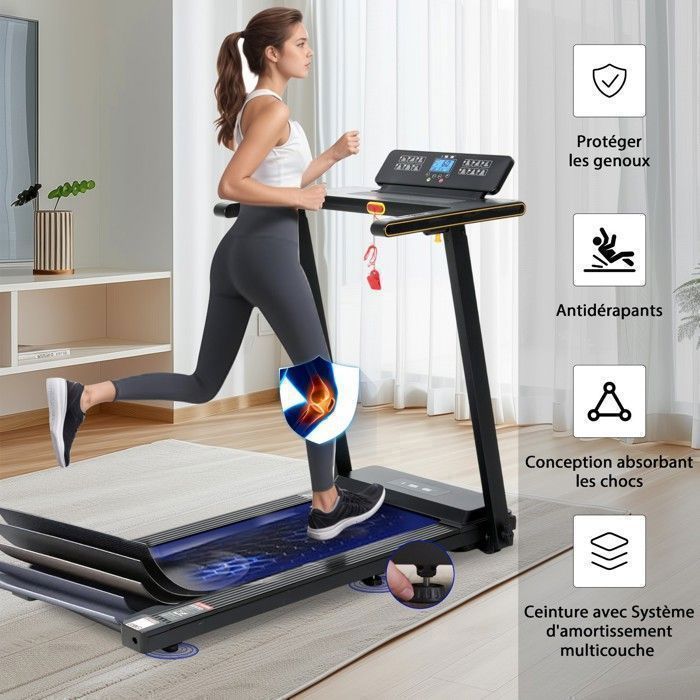 Tapis de course ISE SY-T2707 pliable 14 km/h