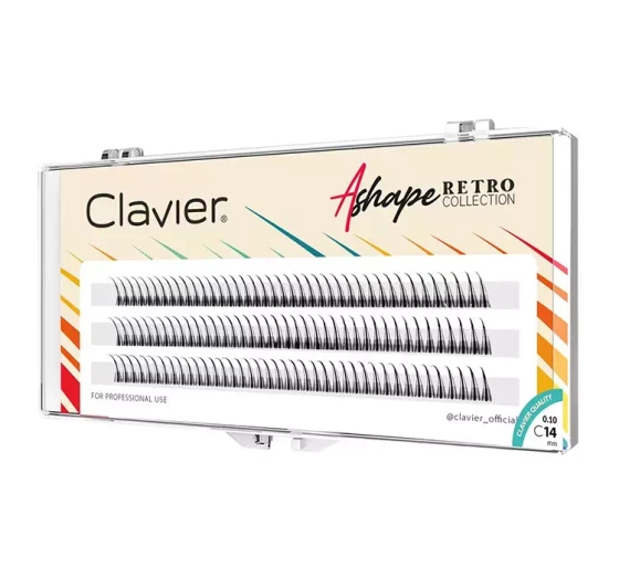 Clavier Ashape kępki sztucznych rzęs 14 mm skręt C
