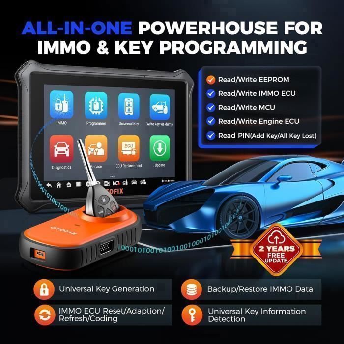 Car Key Programmer - OTOFIX - IM1 IMMO - with XP1 - Car Diagnostics - 2-Year Update