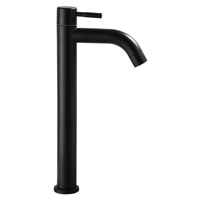Grifo de baño - Grifo de baño - solo agua fría, negro - 30,5*13,7 cm - Conexión estándar de 3/8
