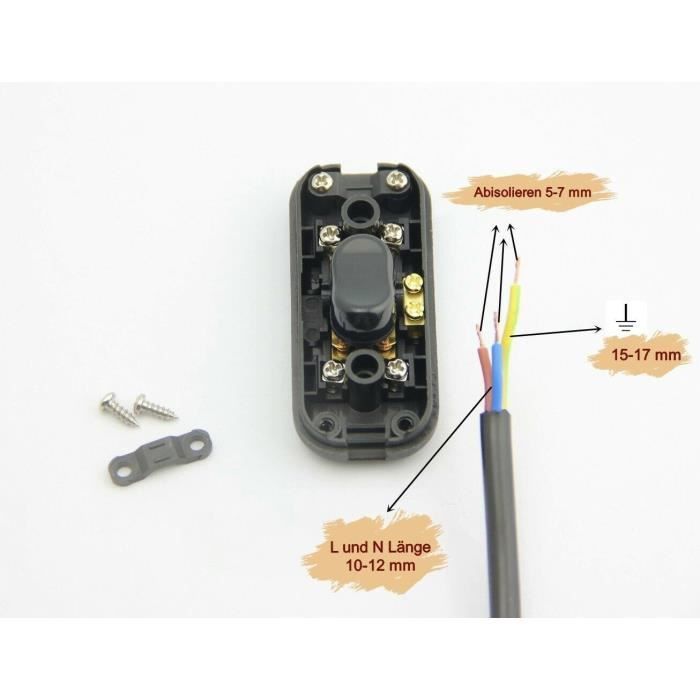 Interruptor - Pasta - Transparente - 2 polos - 6 A 250 V