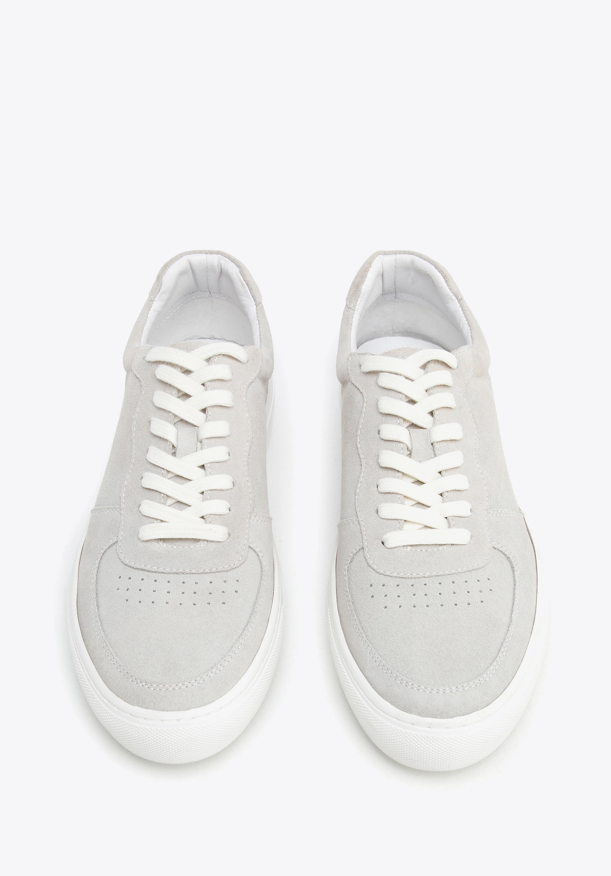 Męskie sneakersy zamszowe klasyczne jasny szare