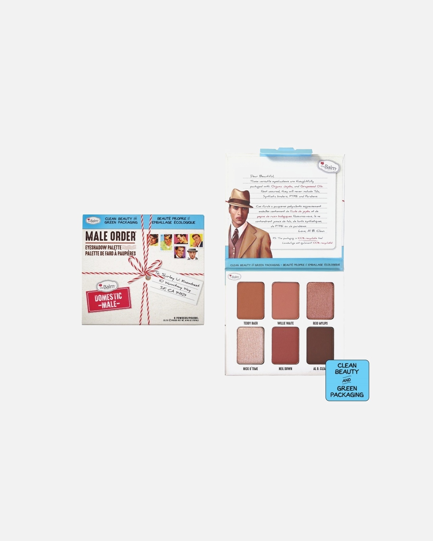 Paleta senčil za oči theBalm za moške – 13,2 g