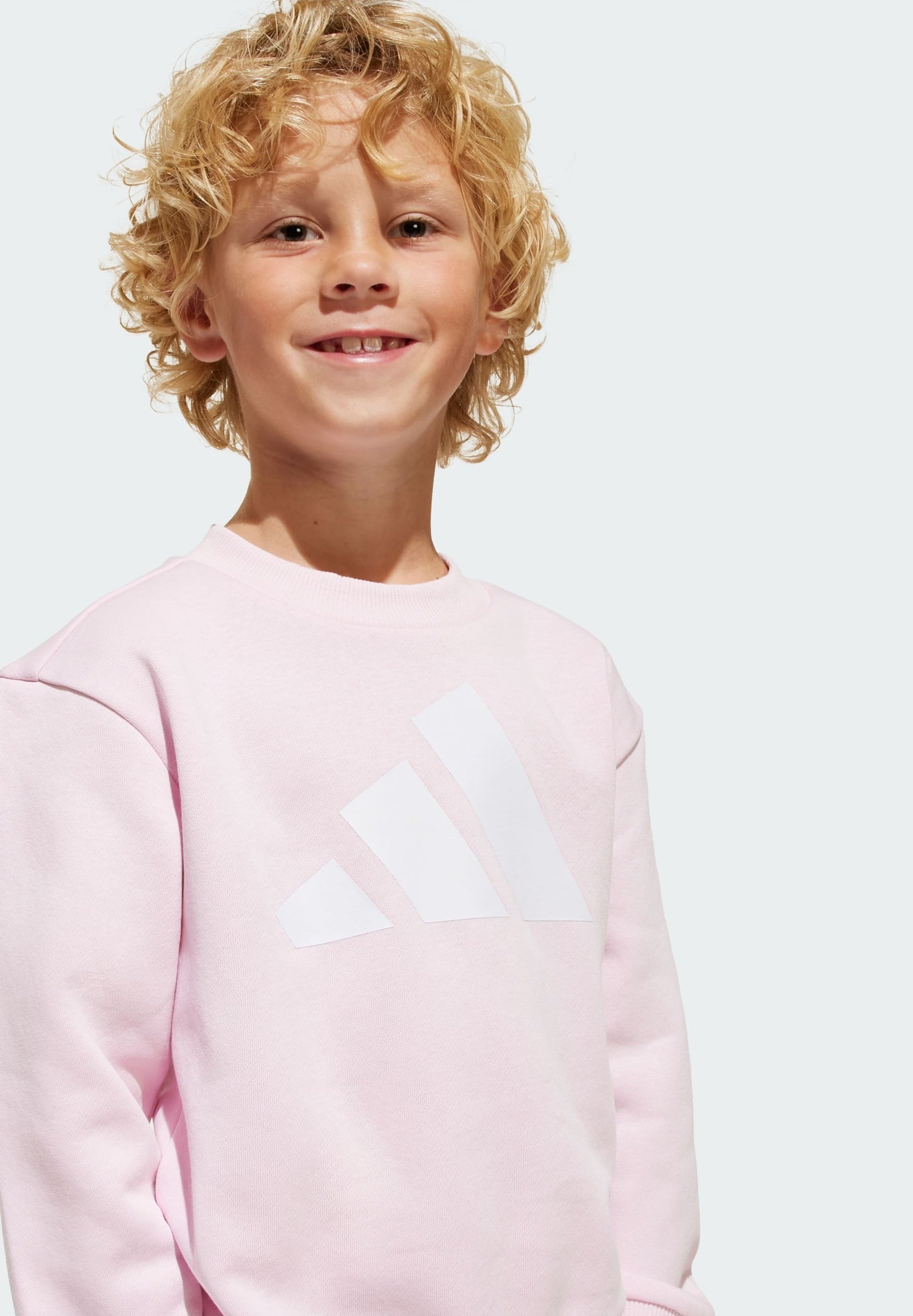 adidas Performance ESSENTIALS KIDS - Trainingspak - transparant roze wit
