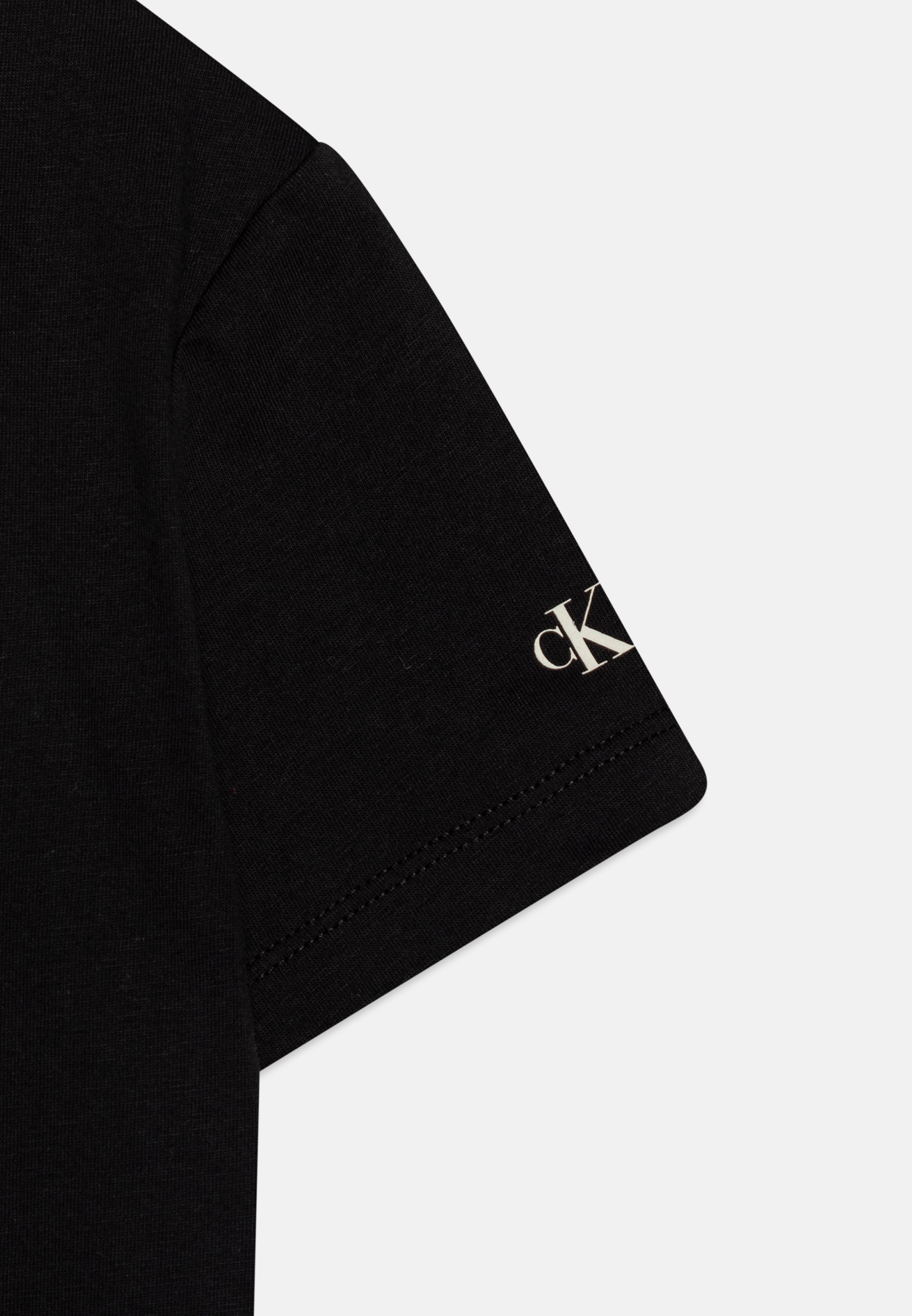 Calvin Klein Jeans EXCLUSIVE INTARSIA UNISEX LOT DE 2 - T-shirt basique - blanc éclatant/noir