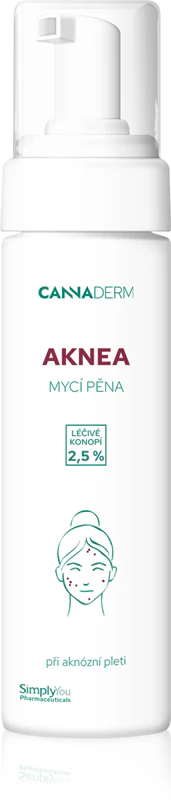 Espuma de limpeza Cannaderm Aknea para pele problemática
