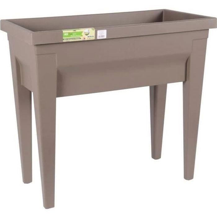 Huerto elevado - EDA - Veg&Table City - 57 L - Huerto elevado - 76 x 38,5 x H. 68 cm - Topo