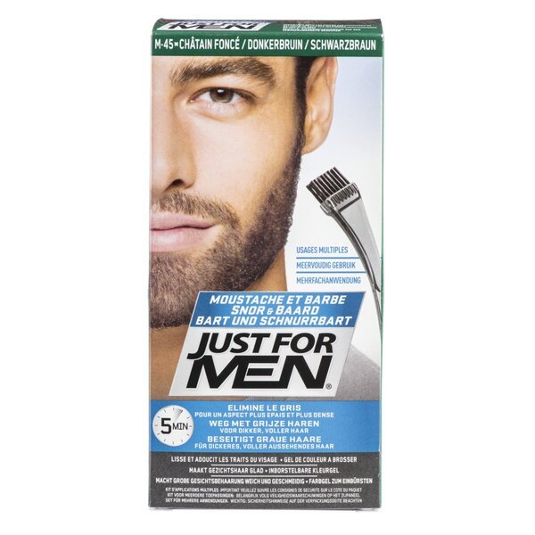 Фарба за косу Just For Men за бркове и браду M-45 тамносмеђа<br>35g