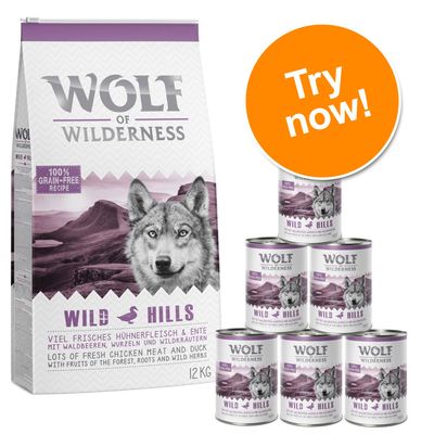 Zkušební balení Wolf of Wilderness: Suché a mokré krmivo