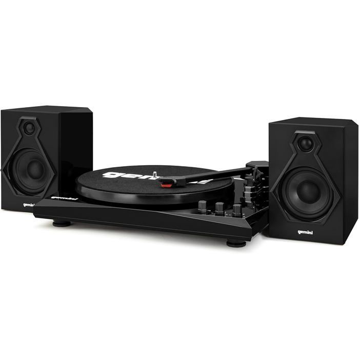 Giradischi Bluetooth TT-900, 3 velocità, controllo del pitch, suono stereo Hi-Fi, nero