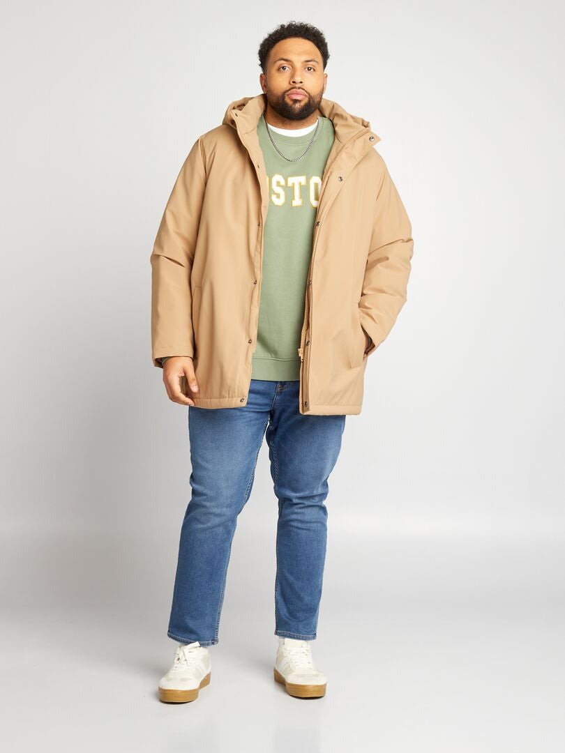 Parka midi impermeável - BEGE