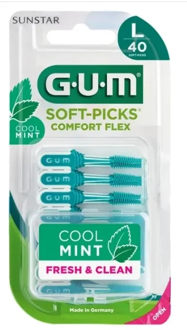 Limpiapipas GUM Soft Pick sabor menta, 40 unidades