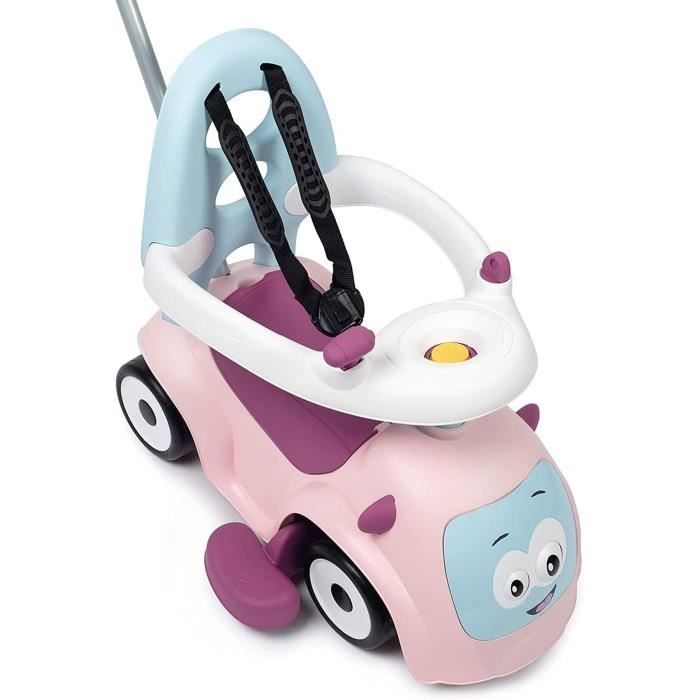 Smoby - Maestro Giocattolo Cavalcabile Rosa - Per Bambini dai 6 Mesi in su - Regolabile - Ruote Silenziose - Clacson