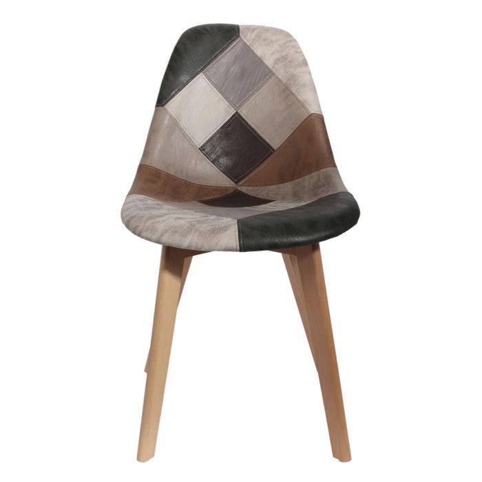 Set van 4 stoelen - Home Deco Factory - Patchwork - Meerkleurig